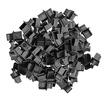 50PCS RJ45 Anti Dust Cover Cap Protector Protects Ethernet Hub Port by FENGQLONG (Black-Large)