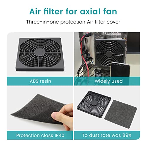 Wathai 80MM PC Fan Dust Filter Cover Computer Mess 4 Pack - style: 80mm Plastic