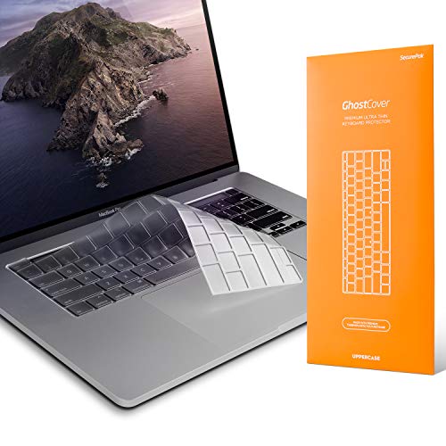 UPPERCASE GhostCover® Premium Ultra Thin Keyboard Cover Protector Compatible with 2020 2021 2022 Intel or M1/M2-Based MacBook Pro 13" and 2019-2020 Intel-Based MacBook Pro 16" A2338 A2289 A2251 A2141