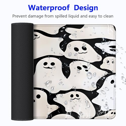 Large Gaming Mouse pad,Don't Ghost Me Halloween Anti Slip Rubber Base Mouse pad, Suitable for Computer, Laptop, Office Desk Accessories - color: Don't Ghost Me Halloween