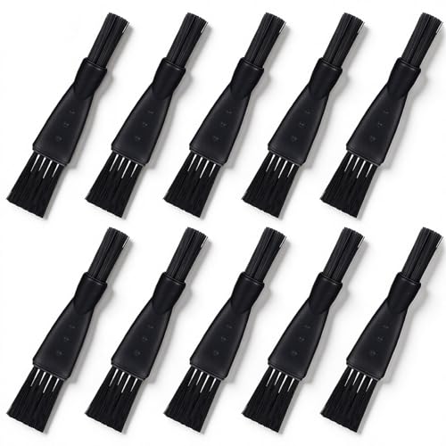 10 PCS Electric Shaver Cleaning Brush, Clipper Cleaner Brush Electric Razor Cleaner Brushes Black Double Sided Razor Brushes Replacement for Cleaning Razors Shaver Trimmer Hair Clipper Keyboard