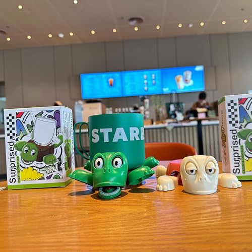 JOD® Turtle Coaster, 3D Printed Funny Tea Coasters with Interactive Expression, Turtle Cup Holder 2 PCs Cup Holder with Liftable Limbs & Expressive Face Tortoise Lover Gag Gifts(2pc-Green Pink) - color: 2pc-greenpink
