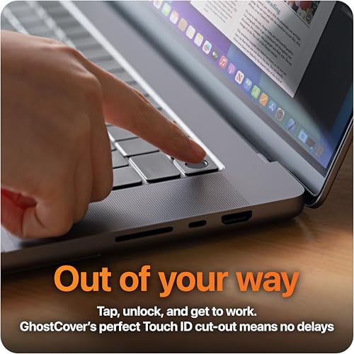 GhostCover Original Premium Ultra Thin Keyboard Cover Protector, Compatible with MacBook Pro 14"/16" M1-M5 Pro/Max, M2-M5 MacBook Air 13"/15", 2026 MacBook Neo 13" (Touch ID), US ANSI Layout, Clear - color: Clear