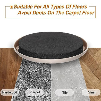 3.5-Inch Furniture Sliders for Carpet & Hardwood Floors, 8PCS Reusable Heavy-Duty Furniture Moving Pads, Effortless Moving and Surface Protection - size: 3.5 inch 8 PCS (Round)