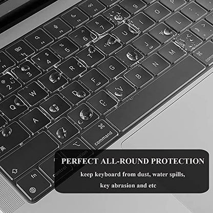 EooCoo Case Compatible with MacBook Air 13 inch M5 2026-2022 Release M4 M3 M2 A3449 A3240 A3113 A2681, Hard Shell&Keyboard Skin Cover&Screen Protector for Mac Air 13.6 inch, Gloss Clear - color: Gloss Clear
