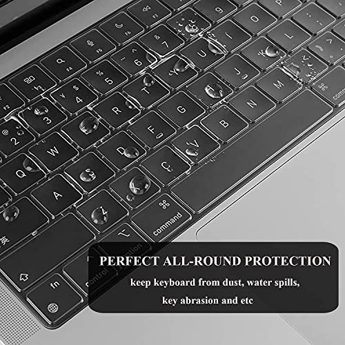 EooCoo Case Compatible with MacBook Air 13 inch M5 2026-2022 Release M4 M3 M2 A3449 A3240 A3113 A2681, Glitter Hard Shell&Keyboard Skin Cover&Screen Protector for Mac Air 13.6 inch, Sparkly Clear - color: Glitter Clear