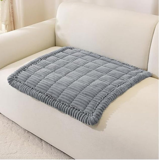 Royhom Chair Cover for Dogs, Thick Soft Couch Arm Cover, Headrest Armrest Covers, Furniture Cover for Pets Recliner Loveseat Leather Cushion L Shaped Couch (Blue, 27.6 x 27.6 Inch) - color: Blue, size: 27.6 X 27.6 Inch/1 Piece