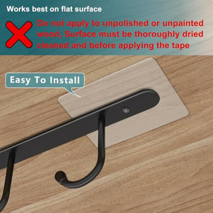 ECROCY Coffee Mug Holder Under Cabinet Only Fits Shelves up to 3/4" Thick, Clip-On Coffee Cup Holder Pack of 3, No Drilling Free Damage - color: Black