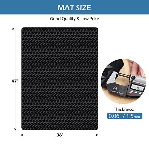 SALLOUS Chair Mat for Hard Floors, 47"x36" Office Chair Mat for Hardwood Floor, Multi-Purpose Hard Floor Protector Computer Desk Mat for Home Office, Non-Slip Vinyl Floor Mat for Gaming Chairs (Black) - color: Black (3d Hexagram Pattern), size: 47"x36" (f