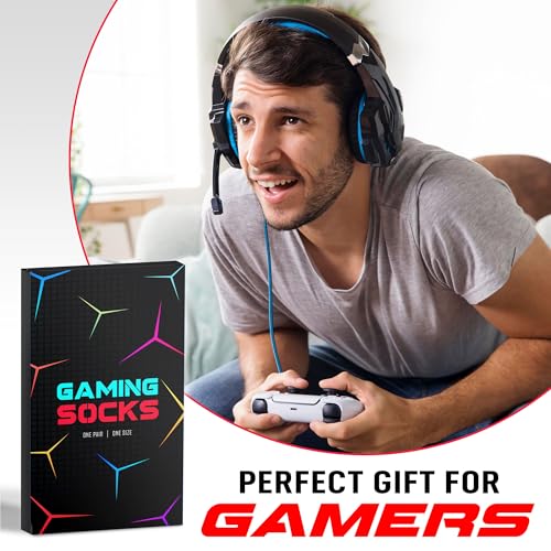 Gamers Gifts for Men, Boys - Gifts for Gamers - Gaming Socks, Stocking Stuffers for Men, Boyfriend, Son Gaming Novelty Socks - color: Gaming01