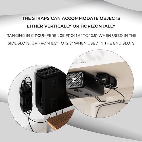 HumanCentric Universal Small Mounting Bracket Compatible with Small Devices, Modems, Power Blocks, Mount on the Wall or Under Your Desk, Vertically or Horizontally - size: Small & Micro