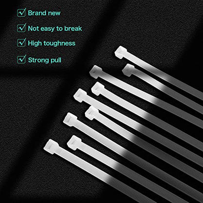 Shappy 40 Inch 50 Pcs Zip Ties Heavy Duty Strong Large Cable Wire Ties Zip Industrial Sturdy Wire, Awnings Tying Branches Bundling of Crops Fixed Water Pipes (White) - color: White, size: 40 inch