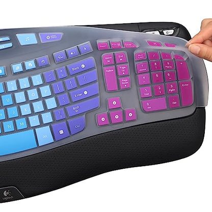 Logitech Keyboard Cover for K350, MK570, MK550 - Protective Skin - Rainbow - color: Rainbow