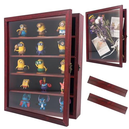 Shadow Box Frame with Removable Shelves, Red 11x14 Deep Memory Box Display Case for Keepsake Collectibles, Coins Military Medals Pins Wedding Flowers - color: Red, size: 11*14