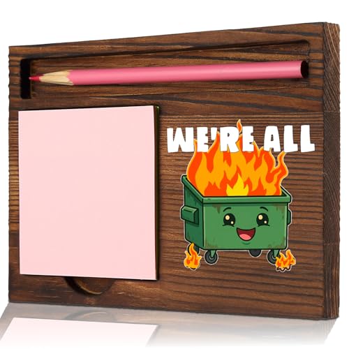 Funny Chill Desk Decor Gift, Sticky Note Holder Office Organizer for Coworker, Memo Pad Holder Work Desk Humor Accessory STYW13 - style: Chill Desk Decor Gift