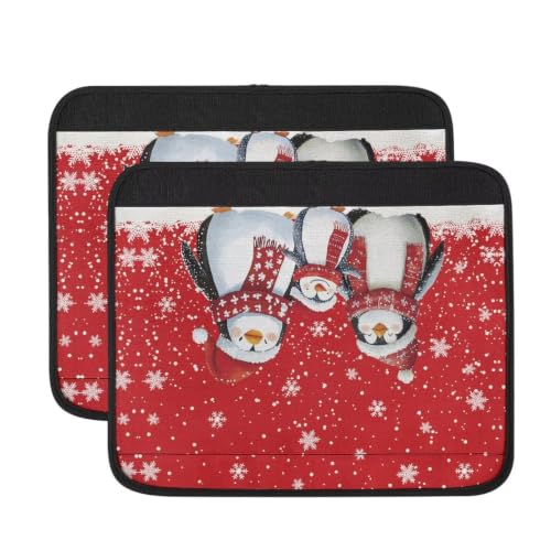 Wheelchair Armrest Covers Christmas Penguin Wheelchair Parts Accessories Portable Mobile Arm Support for Wheelchair Office Transport Chair Mobility Scooter Gift for Women Men - color: Christmas Penguin