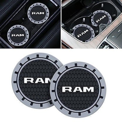 Car Cup Coaster, 2PCS Universal Non-Slip Cup Holders, Compatible with RAM Series Car Cup Holder Coasters，Car Drink Coaster Holder Accessory, Black - color: Hs33a Black