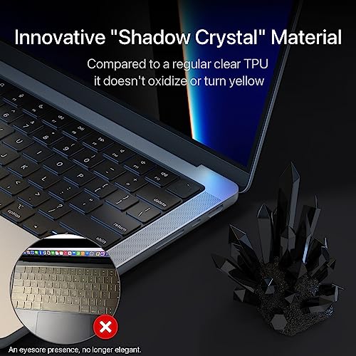 Soonjet Premium Keyboard Cover Protector, Ultra Thin Keyboard Skin for 2026 2025-2021 M5/M4/M3/M2/M1 Pro/Max MacBook Pro 14/16, M5-M2 MacBook Air 13/15, US ANSI Layout - color: Translucent Tinted