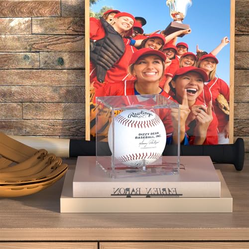 Acrylic Baseball Display Case, Clear Memorabilia Showcase for Display, Baseball Holders for Balls, Clear Display Cube Baseball Memorabilia Showcase Autographed Ball Protector - size: 3.15 x 3.15 x 3.15 inches