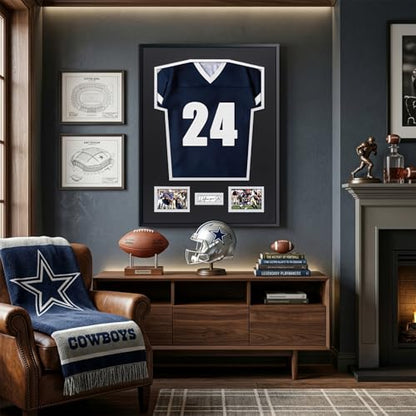 Aluminum Jersey Display Frame Case Large Shadow Box Jersey Frame with Photo Slots 98% UV Protection Clear Acrylic for Football, Hockey, Basketball, Baseball Shirt Ideal Gift for Sports Fans - color: Jersey Frame 11