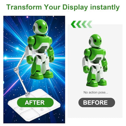 CIATBYYJ 2Pcs Action Figure Stand Assembly Action Figure Display Holder Base Universal Humanoid Model Support Display Stand