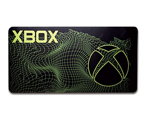Xbox Black Graphic Protective Desk Mat Cover Organizer | Large Waterproof Mouse Pad for Laptop, Keyboard, Office | 12 x 24 Inches
