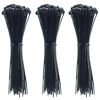 4 Inch Zip Ties (Tying Length 2.8"), 300pcs Nylon Cable Ties BLACK - color: Black 300pcs, size: 4 inch