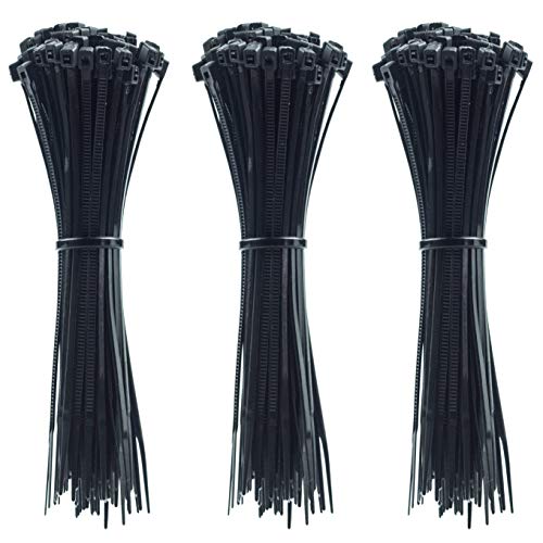4 Inch Zip Ties (Tying Length 2.8"), 300pcs Nylon Cable Ties BLACK - color: Black 300pcs, size: 4 inch