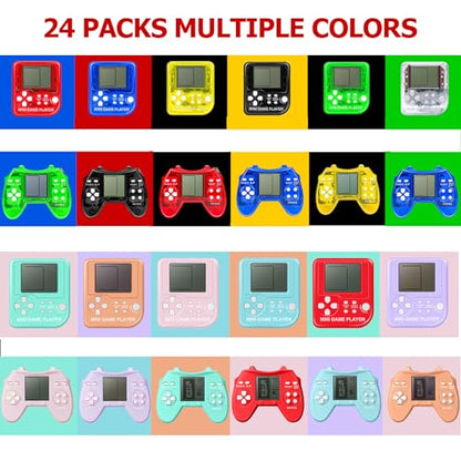 DOEA 24 Pack Video Game Keychain Party Favors for Kids,Arcade Video Game Keychain,Kids Classroom Prizes, Carnival Prizes,Treasure Box Toys for Boys & Girls