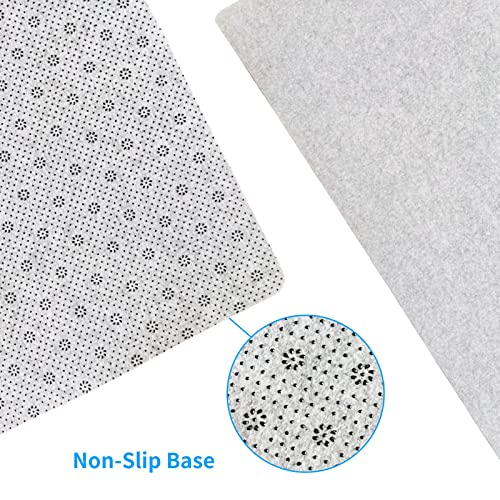 DAWNTREES Felt Desk Pad,Large Keyboard Mat,Wool Desk Mat,Extra Large Felt Mouse Pad for Computers,Laptops, Offices and Homes. (Light Gray) - color: Light Gray