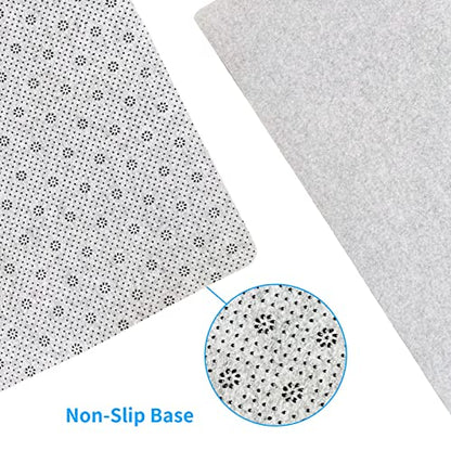 DAWNTREES Non-Slip Felt Desk Mat | 36''x16'' | Large Computer Desk Mat Keyboard and Mouse Pad | Office Desktop Pad Protector (Light Grey) - color: Light Grey, size: 36" X 16"