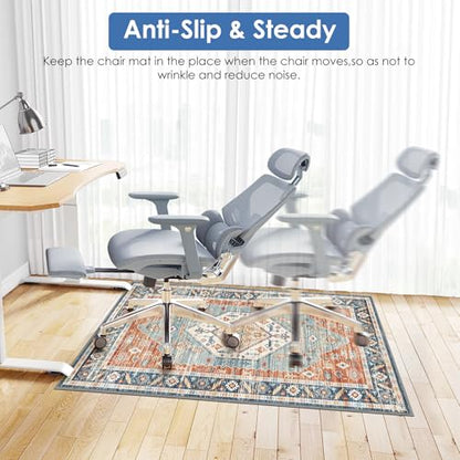 Vicwe Office Chair Mat for Hardwood Floor & Tile Floor,48"X 60" Heavy Duty Desk Chair Mat, Under Desk Rug for Rolling Computer Chair,Anti Slip,Low Pile Carpet Floor Protector