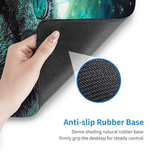 Cat Moon Mouse Pad Extended Large Gaming Mouse Pad XL Stitched Edges for Gamer Home Office 31.5 X 11.8 Inch - color: Cat Moon