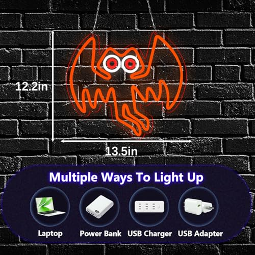 Mothman Neon Signs for Wall Decor，Led Neon Light for Bedroom Office Party，Christmas Gifts for Children - style: Mothman
