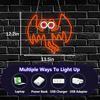 Mothman Neon Signs for Wall Decor，Led Neon Light for Bedroom Office Party，Christmas Gifts for Children - style: Mothman