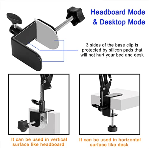 Tablet Stand Phone Holder for Bed,iPad Holder for Desk, Headboard,Bedside,Table, Compatible with iPhone iPad Kindle or Other 4.5-13" Screen Device
