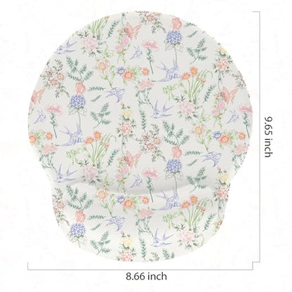RICHEN Ergonomic Mouse Pad with Wrist Support,Non-Slip Rubber Base for Computer Laptop & Mac,Lightweight Rest for Home,Office & Travel (Flowers Swallows) - color: Flowers Swallows