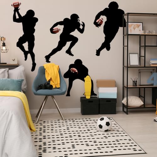 Football Wall Decals,American Footballs Art Wall Sticker,Peel and Stick Sport Footballs Wall Decor Stickers for Children's Rooms, Boys' and Girls' bedrooms, and Sports-Themed Decor