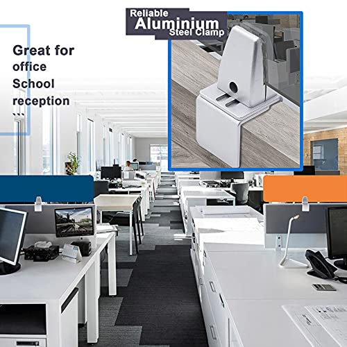 Aluminum Vertical Clamp Partition Board Acrylic Desk Divider Support Clamp for Clear Shield for Desktop Countertop Reception - color: On-board