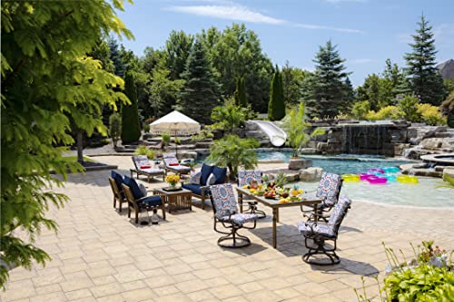 Arden Outdoor Midback Chair Cushion, 18 x 16.5, Clark Blue - color: Clark Blue
