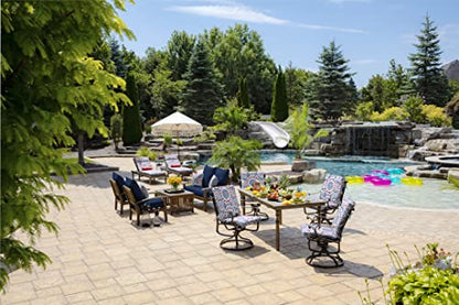 Arden Outdoor Midback Chair Cushion, 18 x 16.5, Clark Blue - color: Clark Blue