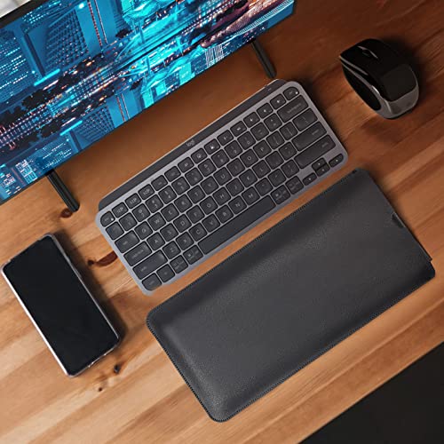Protective Keyboard Sleeve Case for Logitech MX Keys Mini Minimalist & MX Mechanical Mini Wireless Illuminated Keyboard, Logitech MX Mini PU Sleeve Bag Case, Black - size: Logitech MX Keys Mini