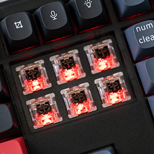 Keychron V6 Wired Custom Mechanical Keyboard, Full-Size QMK/VIA Programmable Macro with Hot-swappable Keychron K Pro Brown Switch Compatible with Mac Windows Linux (Frosted Black-Translucent) - color: Hot-swap Keychron K Pro Brown Switch
