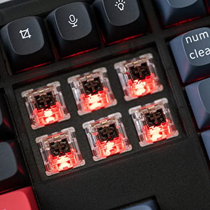 Keychron V6 Wired Custom Mechanical Keyboard, Full-Size QMK/VIA Programmable Macro with Hot-swappable Keychron K Pro Brown Switch Compatible with Mac Windows Linux (Frosted Black-Translucent) - color: Hot-swap Keychron K Pro Brown Switch