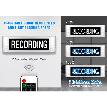 Recording Led Sign for Twitch, Tiktok, YouTube Streamers/Gamers - Live Streaming/Recording Light Sign – Red Cool Led Signs for Studio, Wall, Bedroom, Game Room Decor