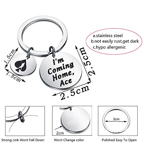 TGBJE Gamer Gift Game Keychain I'm Coming Home Ace Gift