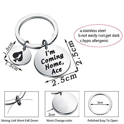 TGBJE Gamer Gift Game Keychain I'm Coming Home Ace Gift