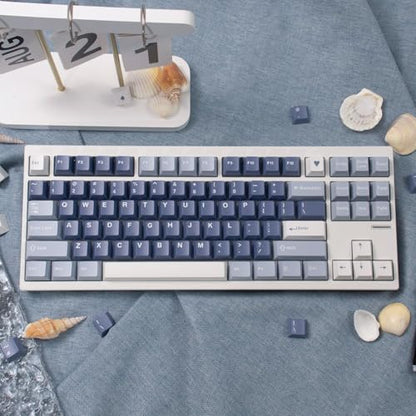 Sumgsn 163 Keys Doubleshot Keycaps Set Cherry Profile Fishing Key caps with 7u Spacebar Fit for 61/64/87/104/108 Cherry Mx Switches Alice Keyboard Mechanical Keyboards - color: Fishing Keycaps