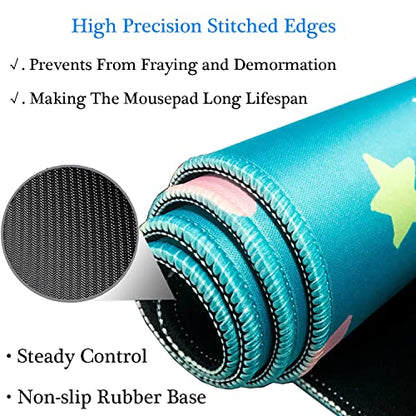 31.5x11.8 Inch Non-Slip Long Extended Large Gaming Mouse Pad with Stitched Edges XL Laptops Keyboard Mouse Mat(USA Eagle) - color: USA Eagle
