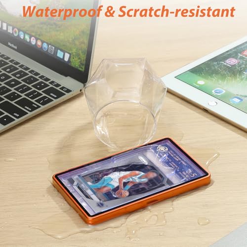 ZINHO Graded Card Case Magnetic Aluminum Alloy Slab Protector Display Case Fits 35PT PSA/CGC/CSG Cards, UV Protection (Orange) - color: Orange, style: PSA Card Case